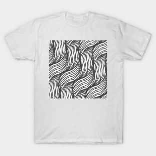 Abstract strips Art Black and white T-Shirt